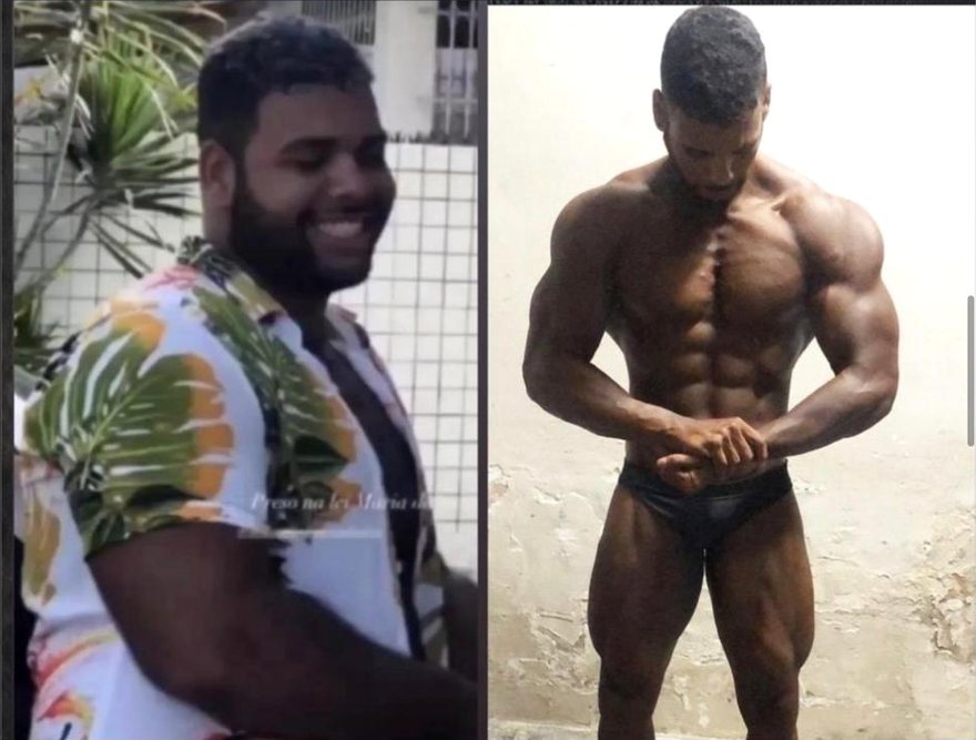 Antes e depois de Wellington, recomposição em 20 semanas